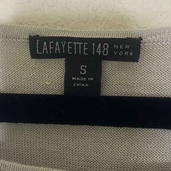 Lafayette 148 NY Linen Blend Top Size S Ombre Green & Gray Dolman Sleeve Layered - Picture 2 of 10